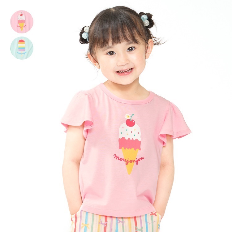 *【接触冷感】アイスプリント半袖Tシャツ