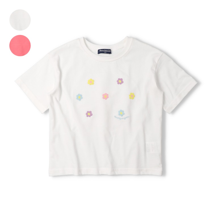 【WEB限定】お花刺繍半袖Tシャツ