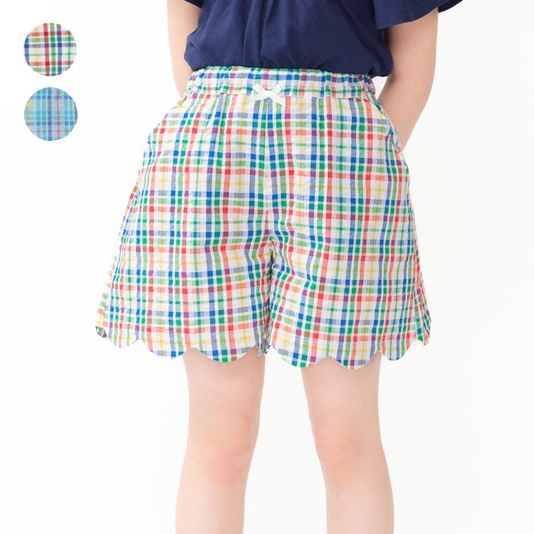 *サッカーチェックショートパンツ