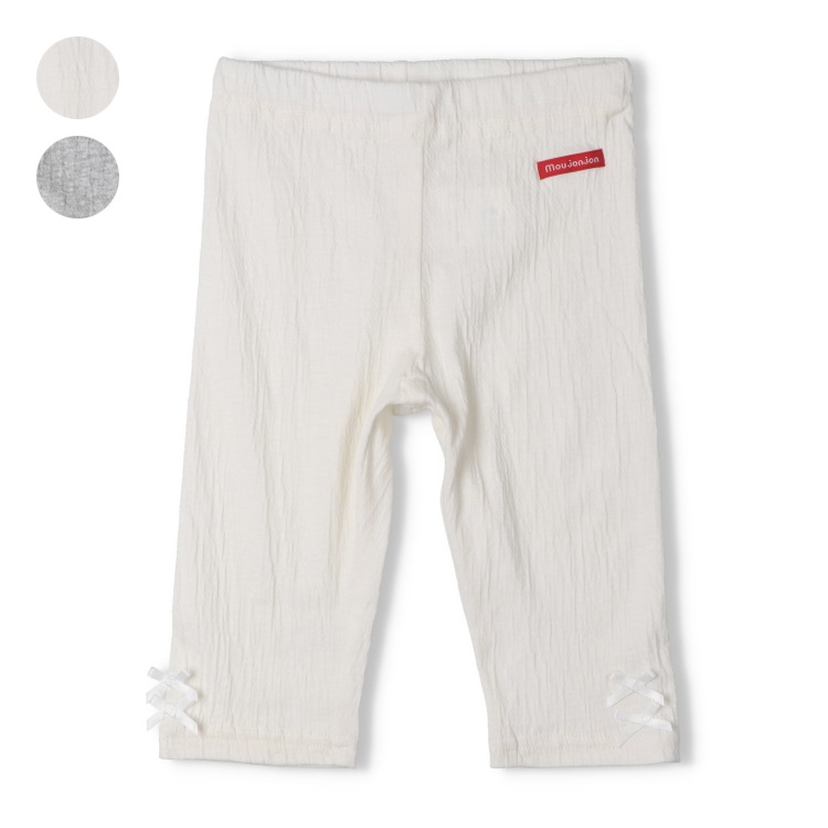 裾リボン6分丈レギンス