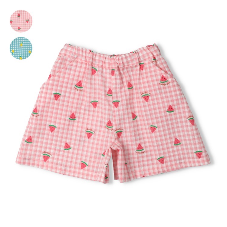 フルーツチェック柄ショートパンツ