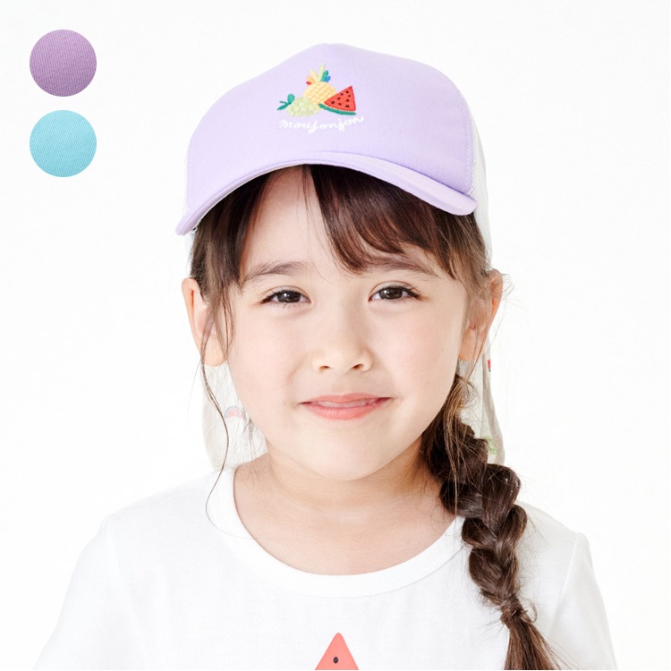 フルーツ刺繍メッシュキャップ