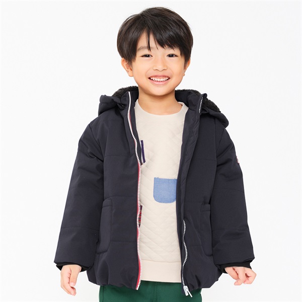 防風・撥水中綿入りフード付きジャケット ジャケット｜子供服