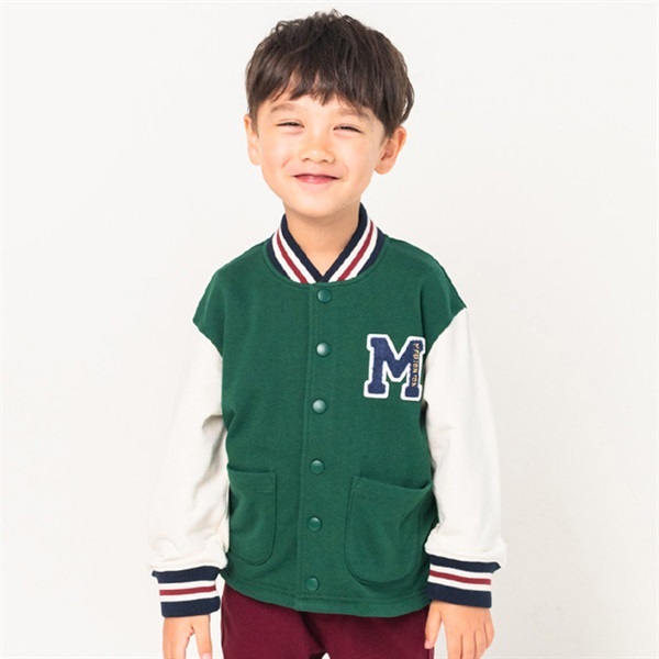 ロゴサガラ刺繍裏毛スタジャン ジャケット｜子供服・ベビー服の通販は