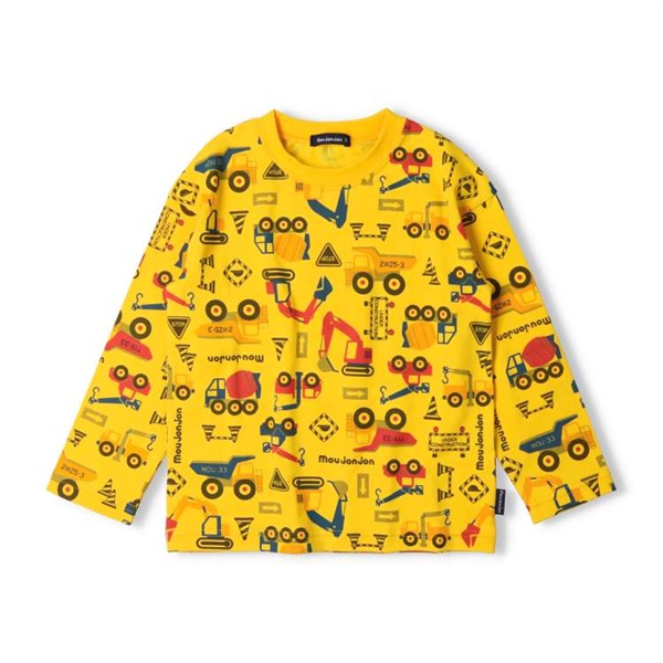 働く車総柄長袖Tシャツ・ロンT 長袖Tシャツ｜子供服・ベビー服の通販は 