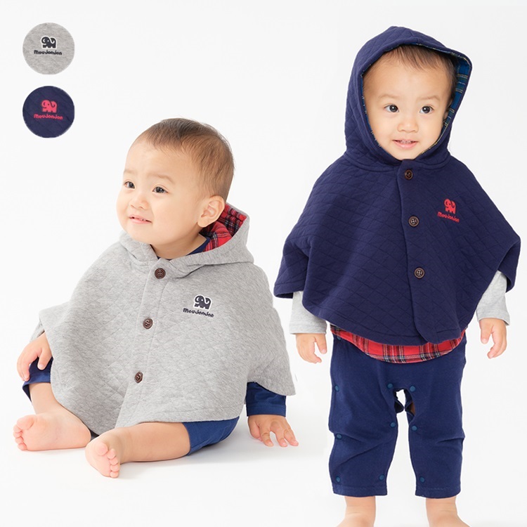 ニットキルトマント