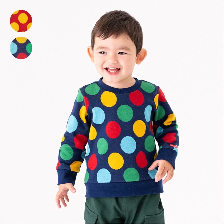 ドット柄ジャガードトレーナー