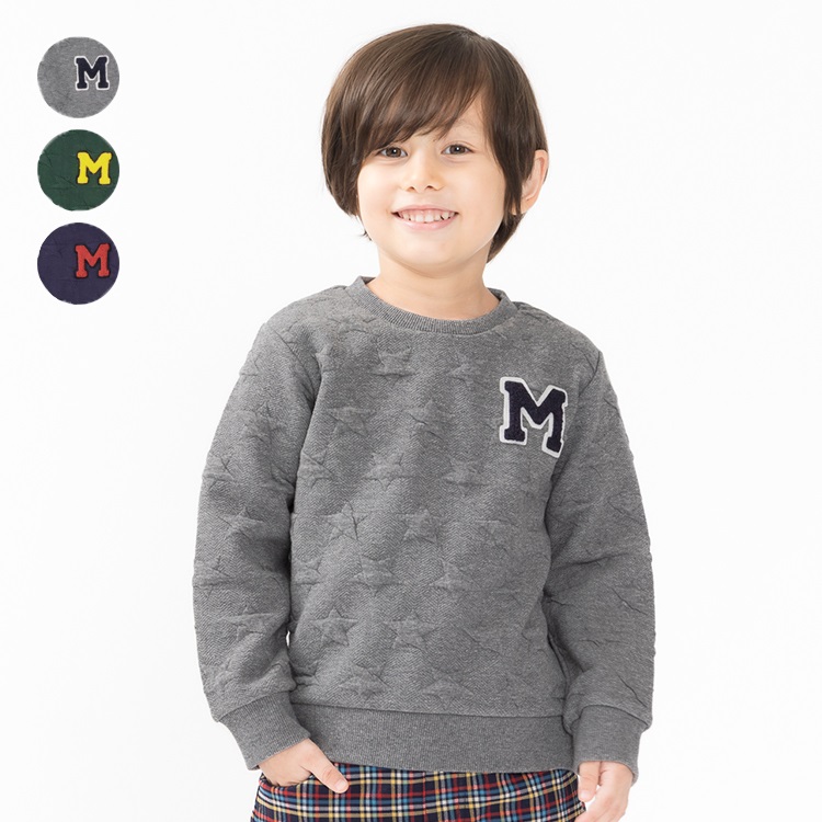 *星柄ニットキルトトレーナー