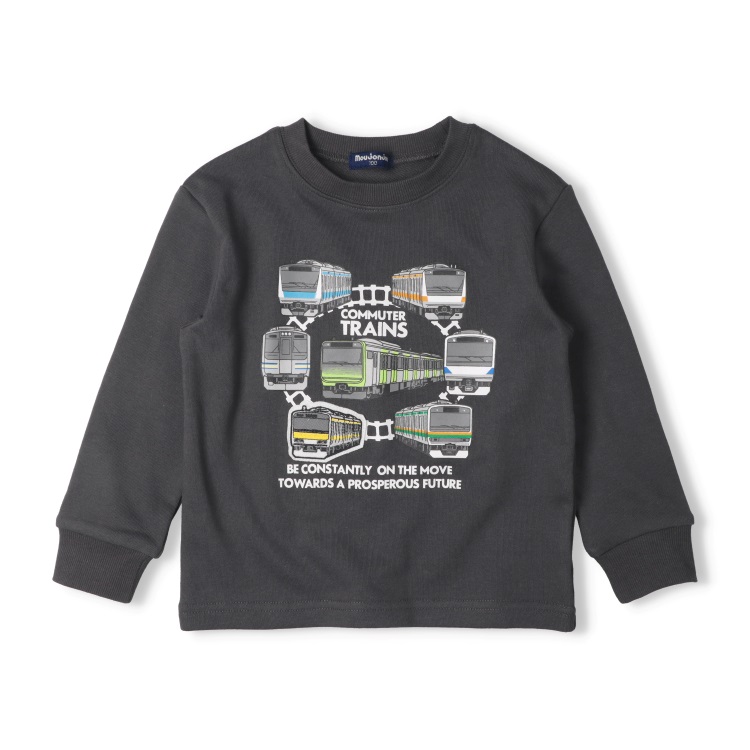 *【WEB限定】JR在来線電車裏毛トレーナー(ブラック-110cm)