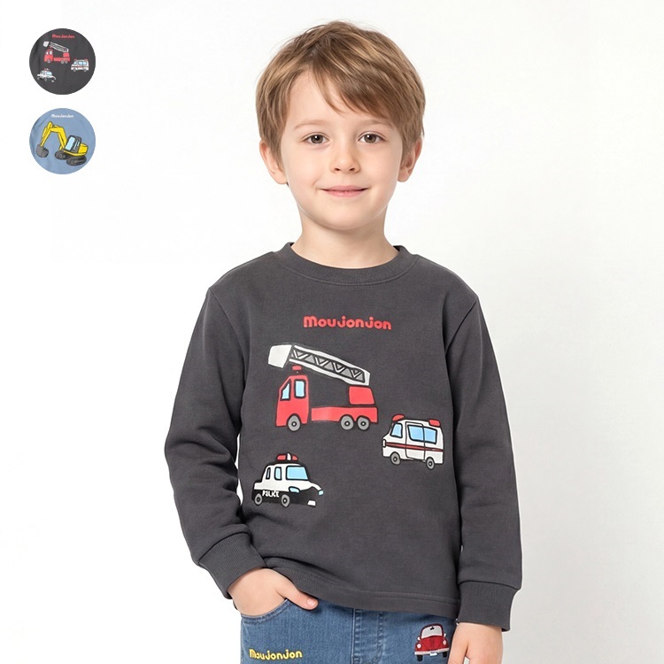 *【WEB限定】働く車裏毛トレーナー