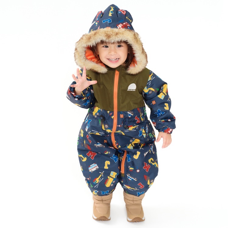 新品100.110 働く車柄スノーコンビ・スキーウェア 働く車柄スノーコンビ スノー｜子供服・ベビー服の通販はこどもの森