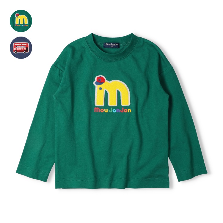 ロゴ・バスワッペン付長袖Tシャツ