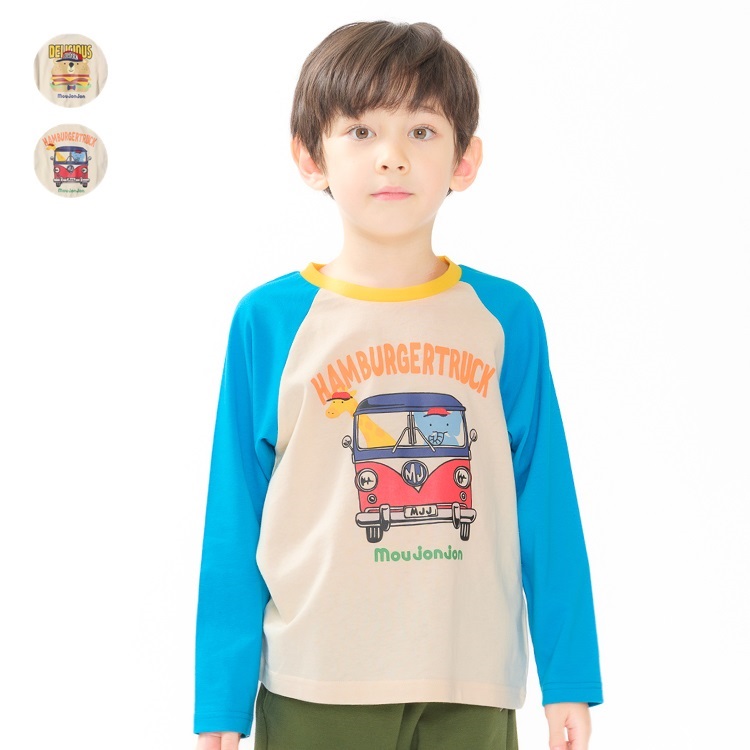 プリントラグラン長袖Tシャツ