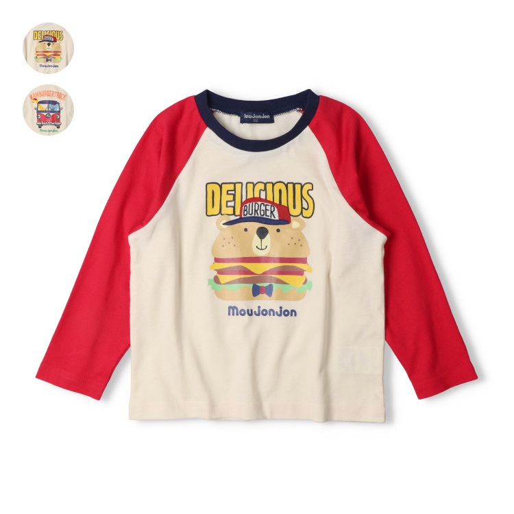 プリントラグラン長袖Tシャツ