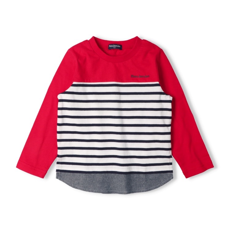 ボーダー切替長袖Tシャツ 長袖Tシャツ｜子供服・ベビー服の通販は
