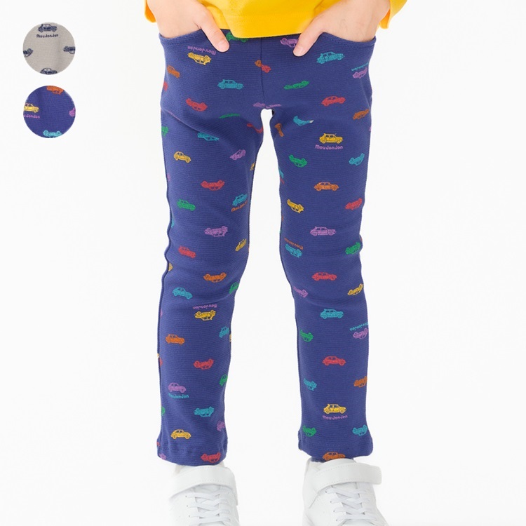 *車総柄リップルロングパンツ