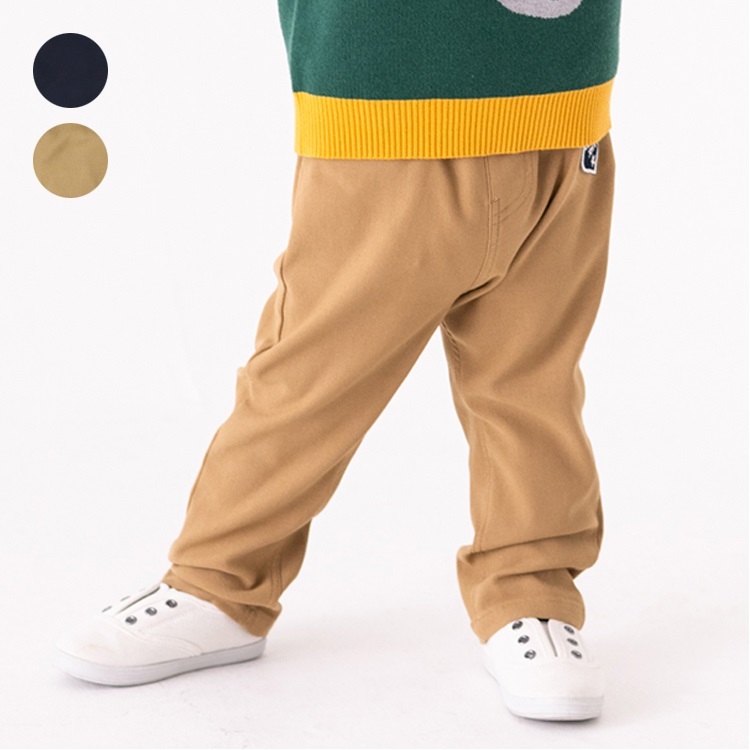 のびふわツイルワッペン付ロングパンツ