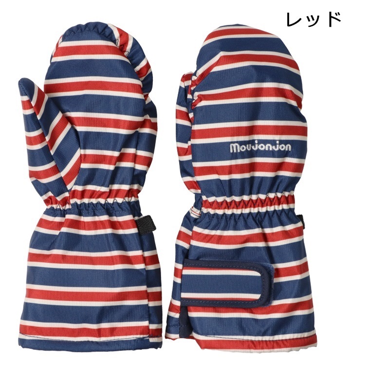 総柄スノーグローブ・手袋(レッド-S)