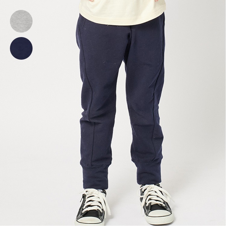 *裾リブストレッチミニ裏毛ロングパンツ