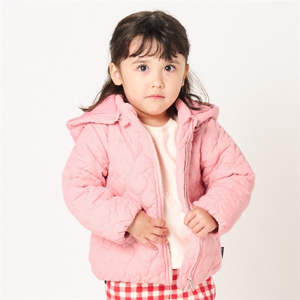 ハート柄キルト中綿入りジャケット ジャケット｜子供服・ベビー服の