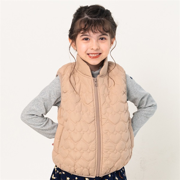 ハートキルティング中綿入りベスト ベスト｜子供服・ベビー服の通販は