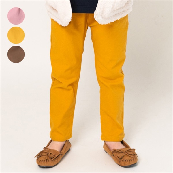 のびふわタック入り裏起毛ツイルパンツ ロングパンツ｜子供服