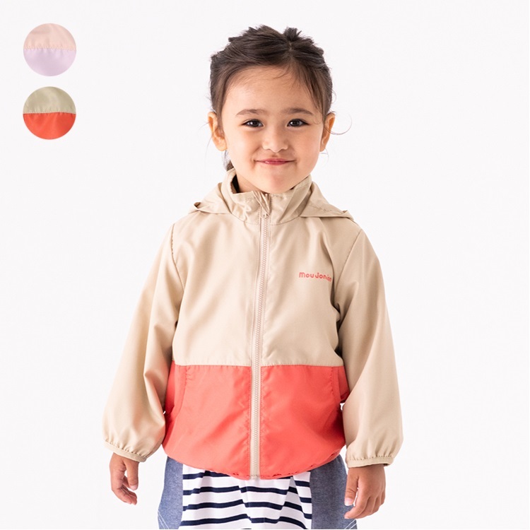 フード衿収納タフタバイカラージャケット