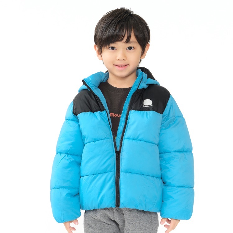 *ナイロンナ中綿入り切替ジャケット(ブルー-100cm)