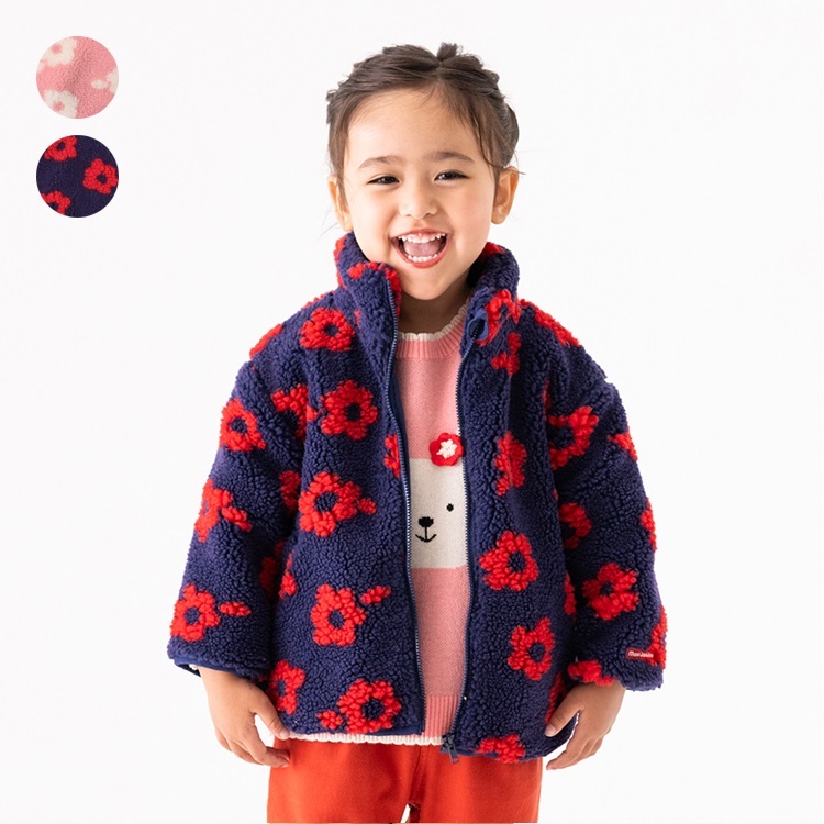 花柄ボアジャガードジャケット