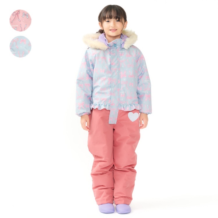 リボン柄切替スノーコンビ