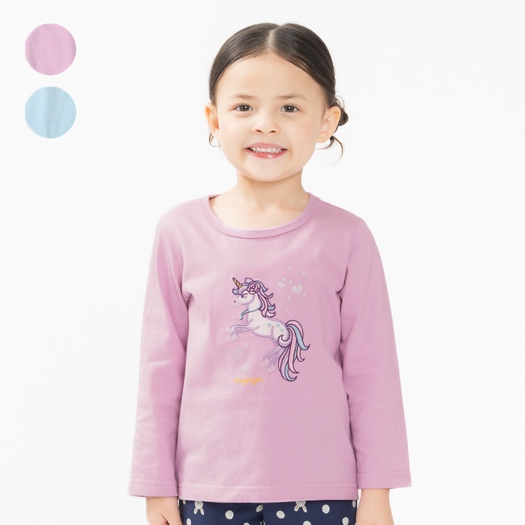 ユニコーンアップリケ長袖Tシャツ 長袖Tシャツ｜子供服・ベビー服の