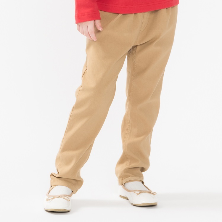 *のびのびツイルハートポケットロングパンツ(ベージュ-120cm)