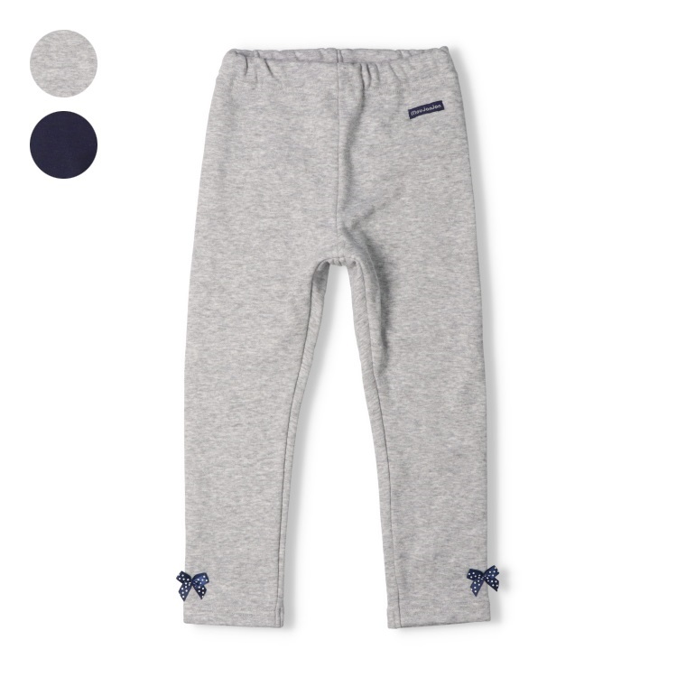 【爆温】裾リボン付き裏起毛レギンス