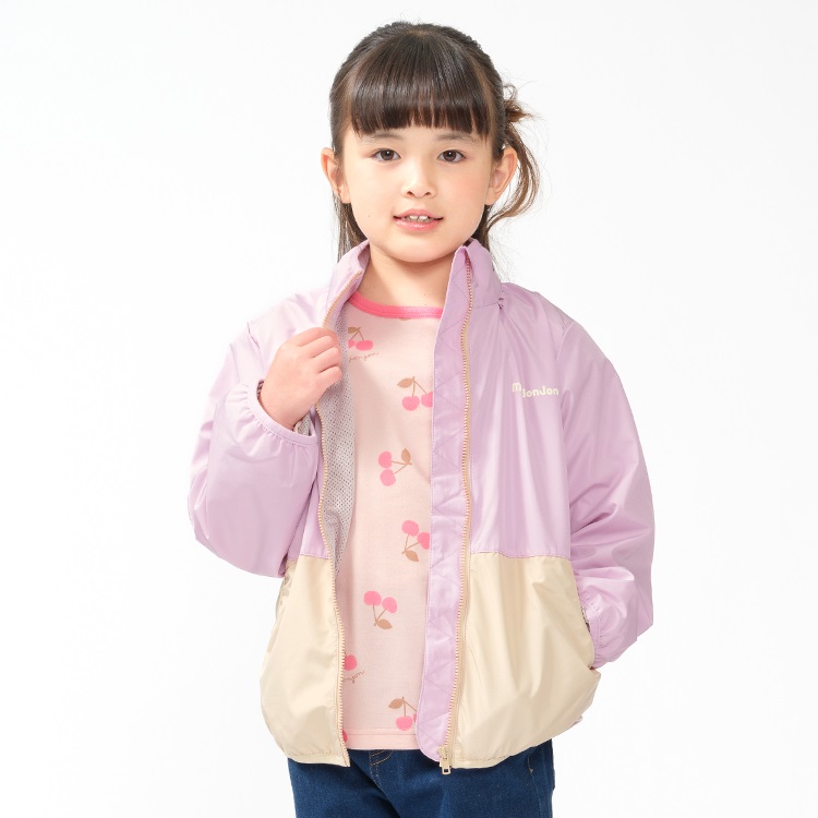 フード衿収納タフタバイカラージャケット ジャケット｜子供服