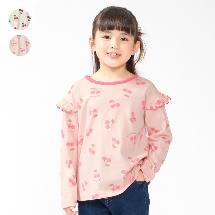 *さくらんぼ総柄長袖Tシャツ