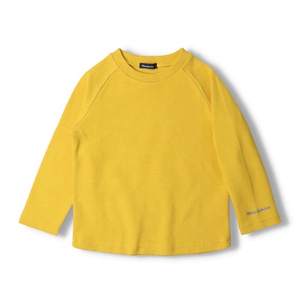 リップル無地ラグラン長袖Ｔシャツ(イエロー-80cm)