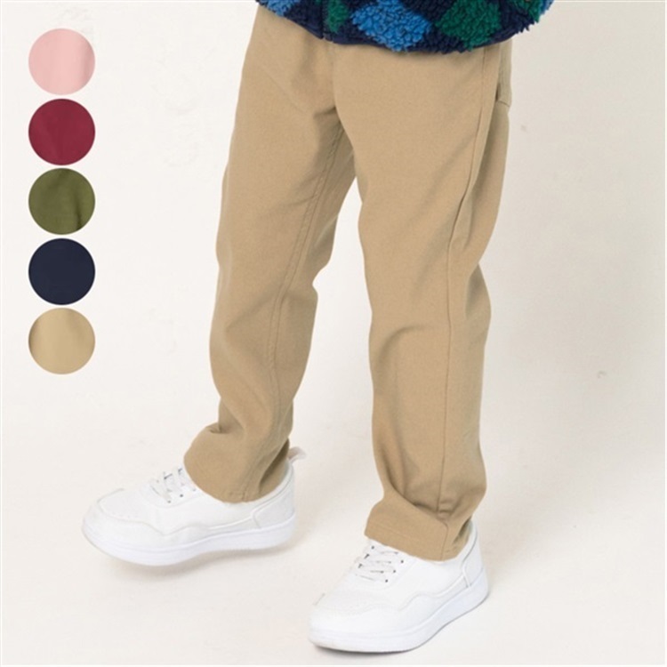 *のびのびツイルストレートパンツ