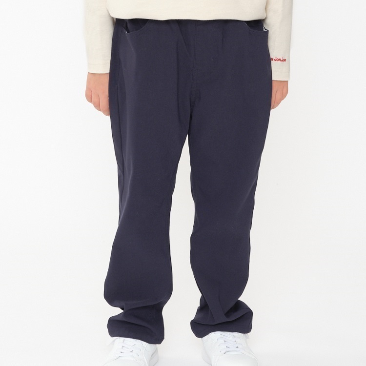 *のびのびツイルストレートパンツ(ネイビー-140cm)