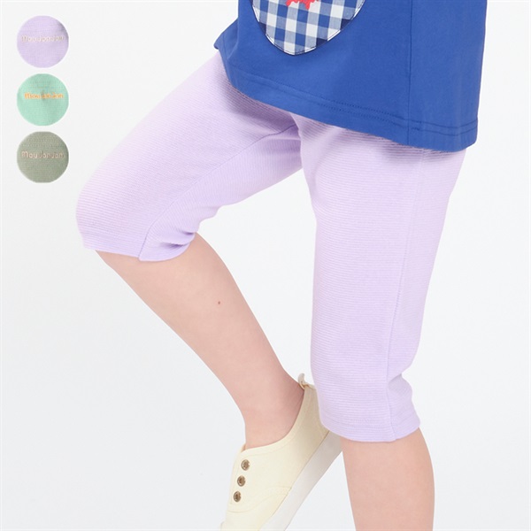 日本製リップルフライス6分丈ハーフパンツ