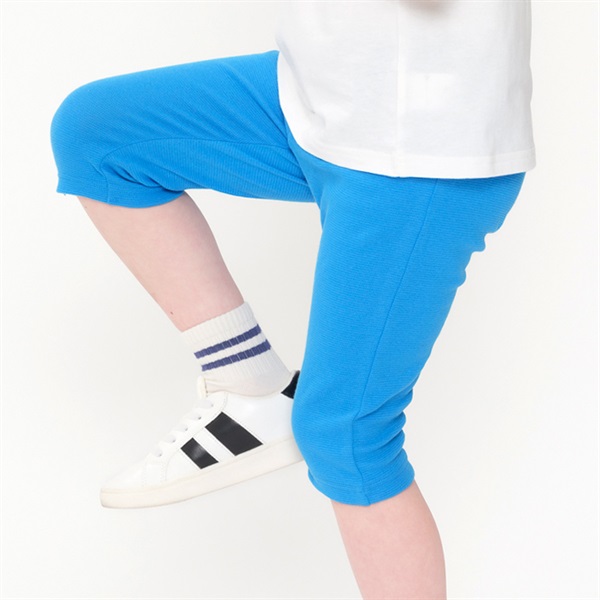 リップルフライス6分丈ハーフパンツ(ターコイズブルー-110cm)