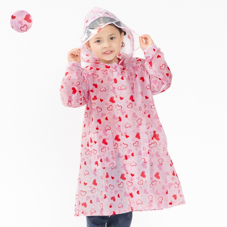 ハート総柄レインコート