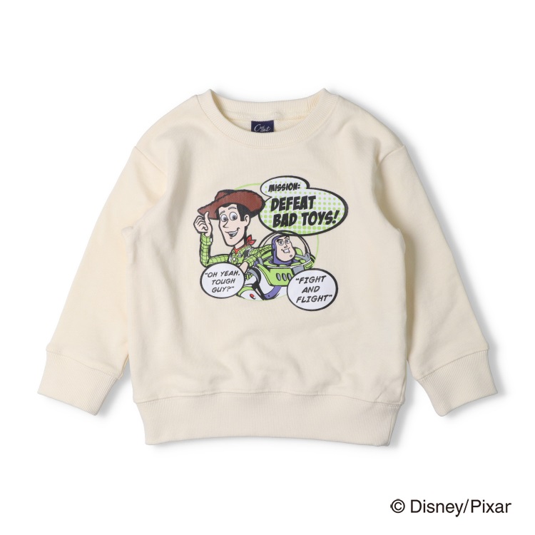 *トイ・ストーリー/裏毛トレーナー(オフホワイト-100cm)