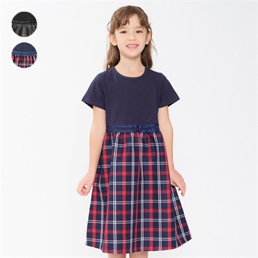 ぱぴこ　荻窪七里　スモッキングチェックワンピース kidiwi 12M 70~80センチ スモッキングワンピース ギンガム