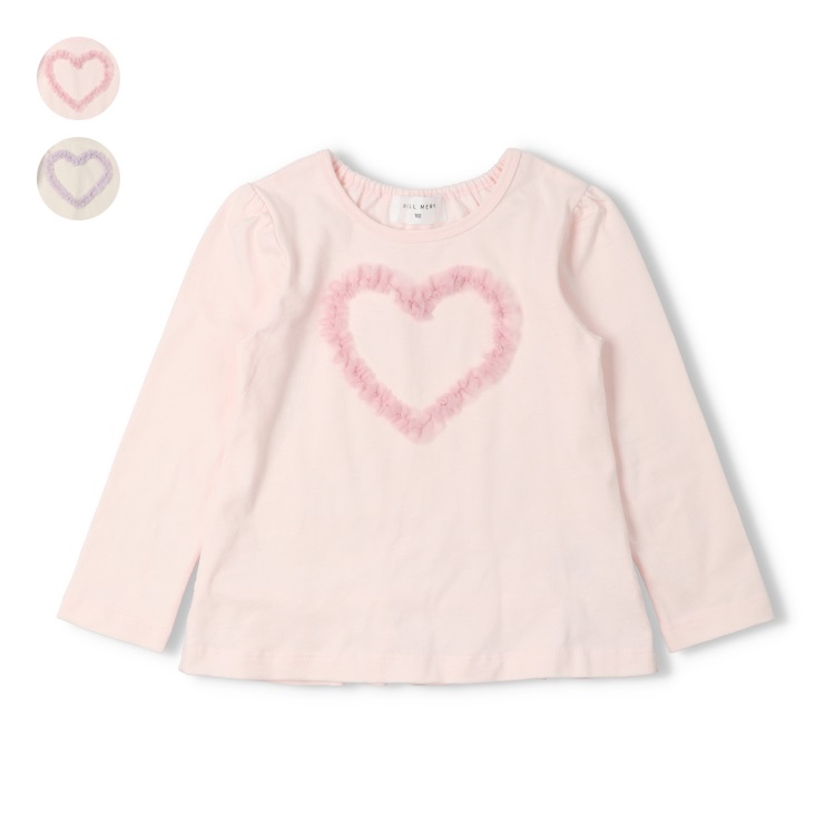 【WEB限定】ハートチュール長袖Tシャツ