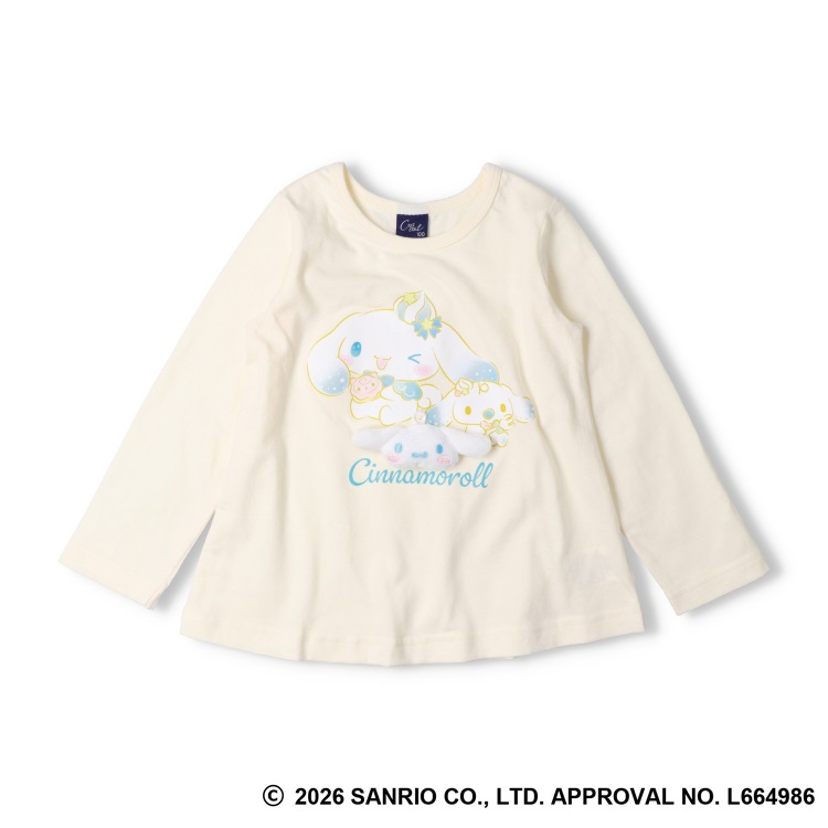 サンリオキャラクター長袖Tシャツ(オフホワイト-90cm)