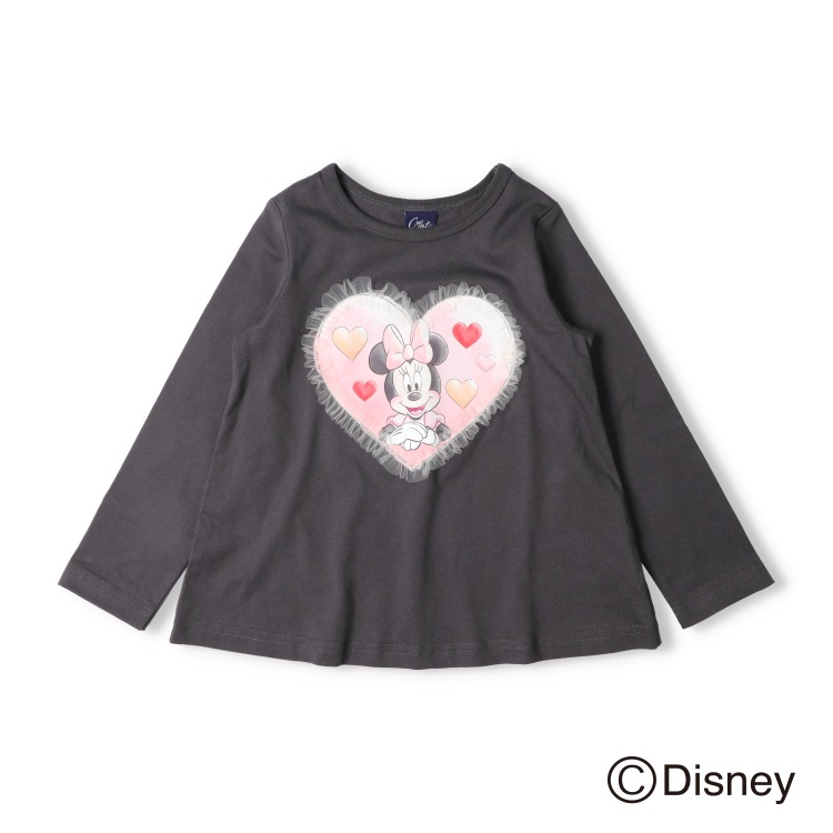 ミニーマウス/長袖Tシャツ(ブラック-120cm)