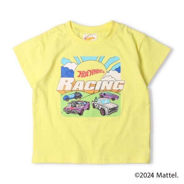 ホットウィール BATMOBILE & エアブラシハンドペイントキッズ用Tシャツ Hot WHeeLs】ホットウィール車プリント半袖Tシャツ 半袖Tシャツ｜子供