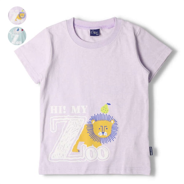 HI！MY ZOO】ライオン・ゾウプリント半袖Tシャツ 半袖Tシャツ｜子供服 