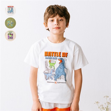 恐竜プリント半袖Tシャツ