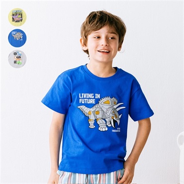 恐竜プリント半袖Tシャツ